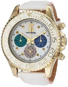 3H Women's CH1M Tintangraph Beige Leather Automatic Chronograph Date Watch