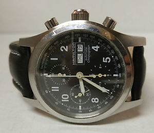Hamilton Wrist Watch 041531 Automatic Chronograph Day/Date Tachymeter Quick Set