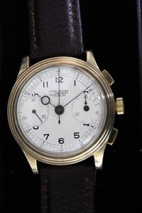 Swiss wristwatch Chronograph 14K 0,585 Gold Charles Nicolet 35mm