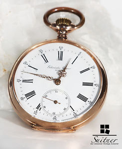 Antike Taschenuhr Gebrüder Eppner Berlin 585 Gold Wappen Adel Hochadel