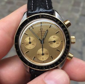 Omega Speedmaster Automatic Automatico Reduced 38 Oro Gold Steel 1750033
