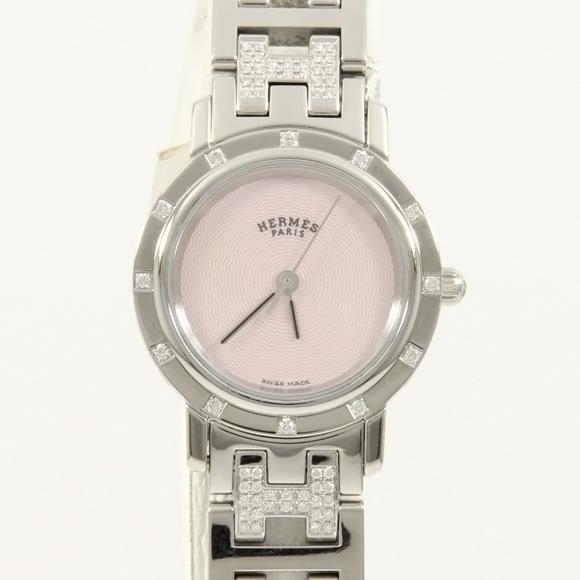 Used[B] Watch Hermes CL4.230 Clipper nacres / 12P breath 3HD Quo Pink Shell V7W