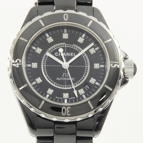 Used[B] Watch Chanel H1626 J12 38mm ceramic 12P Self winding Black Diamond Z6R