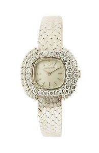 Audemars Piguet 18k White Gold Ladies Bracelet Watch w/ double diamond bezel,...