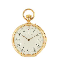 L. LeRoy et Cie 18k Rose gold Quarter-Repeater Open Face Pocket Watch c. 1890s