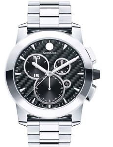BRAND NEW WITH TAGS IN BOX Movado Swiss Chronograph Steel Vizio Watch 0606551