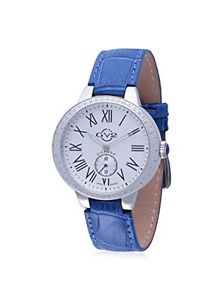 GV2 by Gevril Women's 9103 Astor Diamond Limited Edition Blue Leather Watch