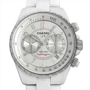 Used Watch Men CHANEL J12 Super Rejjera H3410 Self-Winding white ceramic D1J