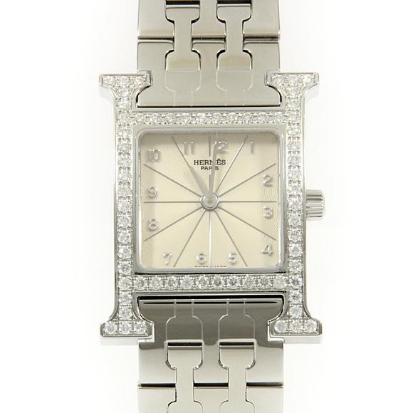 Used[B] Watch Hermes HH1.230 H Watch / D Quartz Silver Arabic U7S