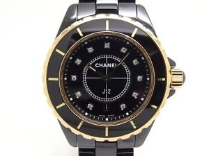 Used[B] Watch CHANEL J12 33 H2543 quartz black Ceramic / Pink Gold Z4A