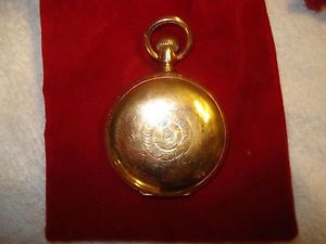 Early Elgin 18k Solid Gold Pocket Watch 107.3 Grams Working