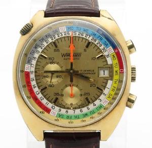 Wakmann Vintage Gold Plated Chronograph With Annual Calendar 42mm