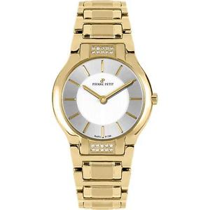 PIERRE PETIT LAVAL DAMEN DIAMANTEN 30MM EDELSTAHL GEHÄUSE SAPHIRGLAS UHR P-799K