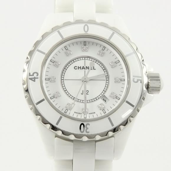 Used[B] Watch Chanel H1628 J12 33mm ceramic 12P Quartz White F3N