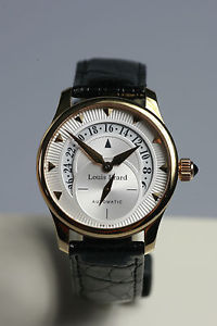 Louis Erard massiv goldene schweizer Armbanduhr flach 18K 750/-