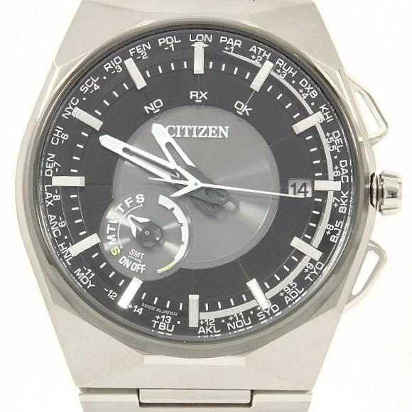 Used[B] Watch Citizen F100-T021077 / CC2006-53E Satellite wave BK ? GY H1X