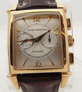Girard Perregaux Vintage Chronograph 18k Yellow Gold Watch Ref 2599