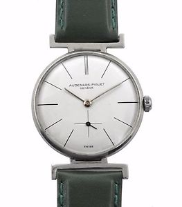 Vintage 40's Audemars Piquet Platinum Fancy Movable T-Lugs Men's Thin  Watch