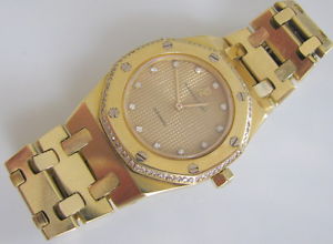 Audemars Piquet Royal Oak Damenuhr - 18 K Gold - AUTOMATIK - BRILLANTEN