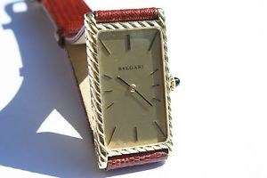 18k gold vintage Bvlgari watch signed Bulgari and Gerald Genta extremely rare!!!