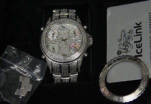 IceLink Marco Polo Diamond SS Men's Wristwatch #1980 MP0SMFB2 8.0ct MSRP $8,750