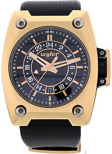 Men's Wyler Code-R GMT 18K Rose Gold Watch 200.2.00.BB1.RBA