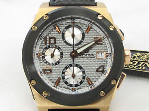 MENS FESTINA SHOCKWAVE CHRONOGRAPH AUTOMATIC WATCH 18K ROSE GOLD CASE