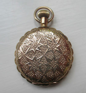 14K Solid Gold ELGIN Pocket Watch Etched STAR Case Weighs 55 GRAMS & RUNS!