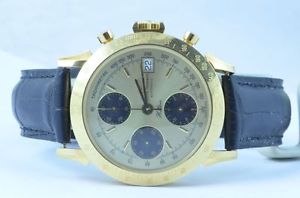REVUE THOMMEN 1883 HERREN UHR 18K 750 MASSIV GOLD CHRONOGRAPH AUTOMATIK