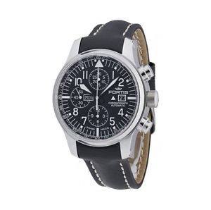 Fortis Men's 701.20.11 L.01 F-43 Flieger Chronograph Automatic Leather Watch