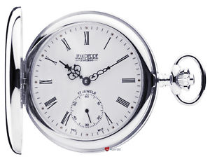 Sterling Silver Pocket Watch Full Hunter with 17 Jewel Mechanical Movement