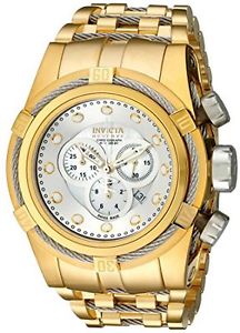 Invicta Reserve Bolt Zeus Watch 12743 Chrono Gold Stainless Steel Mens Swiss