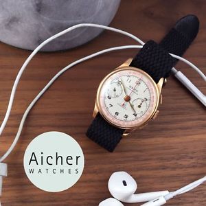 1950 Vintage Rose Gold 18kt Chronographe Suisse Watch Chronograph Landeron Men´s