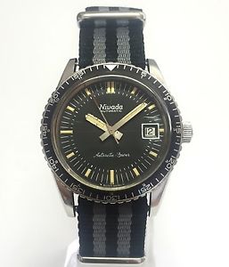 Vintage  Nivada Grenchen  Antartic Diver  Automatic Mens Watch  57037