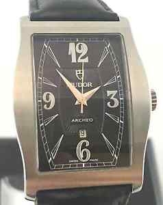 TUDOR ARCHEO Ref: 30120 AUTOMATIK DATE LUXUS ARMBANDUHR STAHL 29mm x 40mm