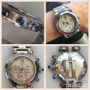 CARTIER PASHA CRONO ACCIAIO/ACCIAIO 38MM CON GARANZIA ORIGINALE
