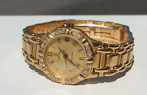 CONCORD SARATOGA - Solid GOLD 18k - Ladies Diamond Bezel Swiss Wrist Watch