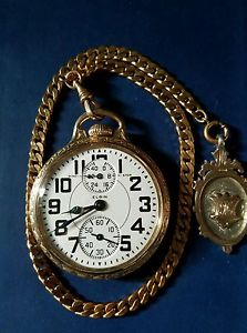 ELGIN BW RAYMOND RAILROAD WATCH. UP AND DOWN INDICATOR.  RUNS PERFECT.