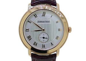 Da Uomo Audemars Piguet Jule Audemars 18k Oro Rosa Orologio Con/ Scheletro Retro