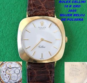 ROLEX CELLINI 18 K ORO SÓLIDO RARO VINTAGE, 3605 MUJER RELOJ DE PULSERA