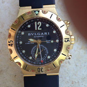 BVLGARI DIAGONO SCUBA 38MM 18K AUTOMATIK SD38G GMT