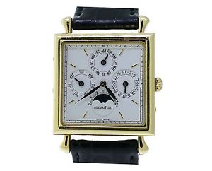 Hombre Audemars Piguet Quantieme Calendario Perpetuo 18k Oro Amarillo Cuadrado