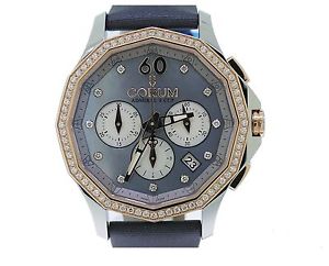 Nuovo Da Donna Corum Admirals Cup Cronografo in 18k Oro Rosa & Acciaio Inox