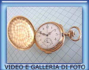 CRONOGRAFO DA TASCA IN ORO RIPETIZIONE ORE E QUARTI