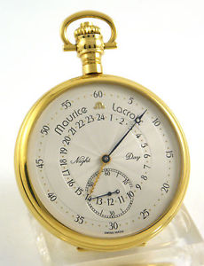 MAURICE LACROIX TASCHEN UHR NIGHT DAY LEPINE OFFEN HANDAUFZUG SELTEN RARITÄT!