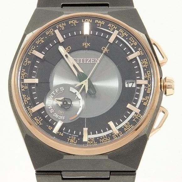 Used[B] Watch Citizen F100-T021425 / CC2004-59E Satellite wave BK ? GY P8Y