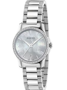 OROLOGIO DONNA GUCCI G-TIMELESS YA126543 LADIES WATCH MADREPERLA SWISS DIAMANTI