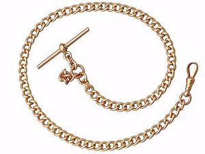 Antique Circa 1910 9k Yellow Gold Albert Watch Chain