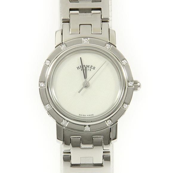 Used[B] Watch Hermes CL4.230 Clipper nacres / 12P Quartz White Shell K6T