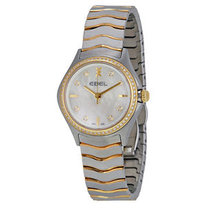 Ebel Wave Mother of Pearl Diamond Two Tone Ladies Watch 1216198